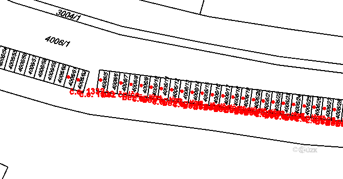 Předměstí 195, Litoměřice na parcele st. 4006/12 v KÚ Litoměřice, Katastrální mapa