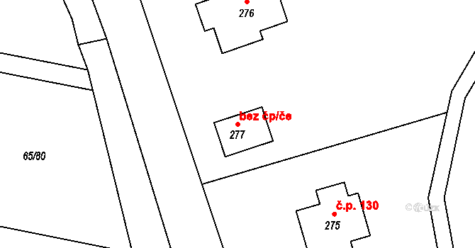 Řepice 40855155 na parcele st. 277 v KÚ Řepice, Katastrální mapa