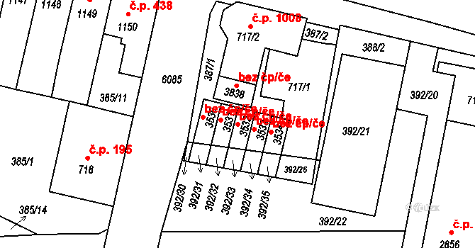 Polička 41613155 na parcele st. 3532 v KÚ Polička, Katastrální mapa