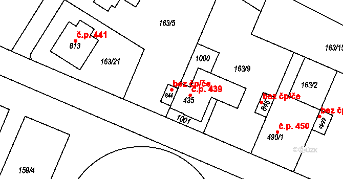Kralupy nad Vltavou 45368155 na parcele st. 844 v KÚ Lobeček, Katastrální mapa