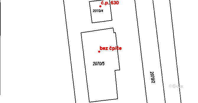 Rájec-Jestřebí 46016155 na parcele st. 2070/5 v KÚ Rájec nad Svitavou, Katastrální mapa