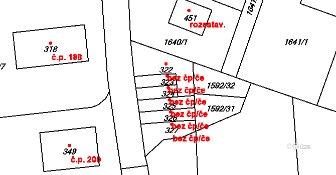 Rasošky 49268155 na parcele st. 324 v KÚ Rasošky, Katastrální mapa