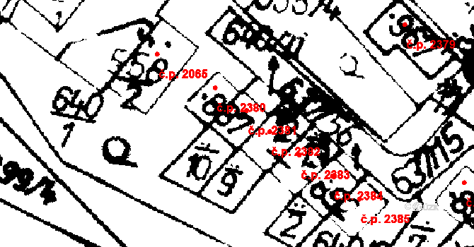 Podlusky 2381, Roudnice nad Labem na parcele st. 888 v KÚ Podlusky, Katastrální mapa