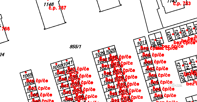 Blatná 42443156 na parcele st. 1029 v KÚ Blatná, Katastrální mapa