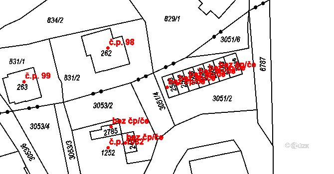 Kraslice 44312156 na parcele st. 2508 v KÚ Kraslice, Katastrální mapa