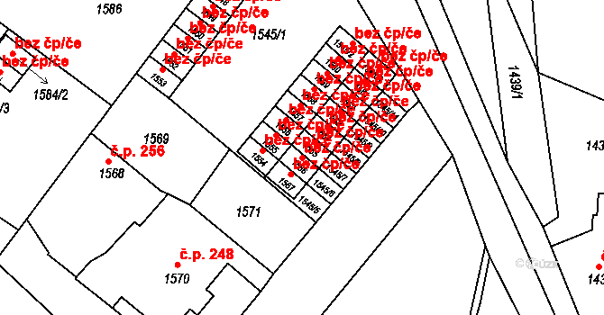 Liberec 47315156 na parcele st. 1566 v KÚ Vratislavice nad Nisou, Katastrální mapa