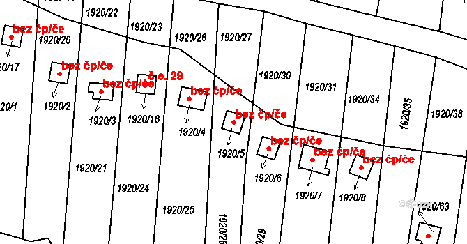 Kaplice 48461156 na parcele st. 1920/5 v KÚ Kaplice, Katastrální mapa