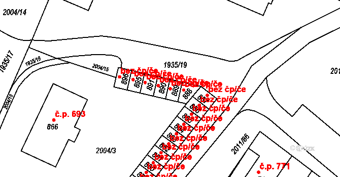 Rtyně v Podkrkonoší 49045156 na parcele st. 889 v KÚ Rtyně v Podkrkonoší, Katastrální mapa