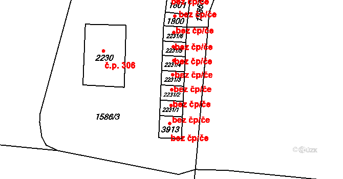 Sušice 50352156 na parcele st. 2231/2 v KÚ Sušice nad Otavou, Katastrální mapa