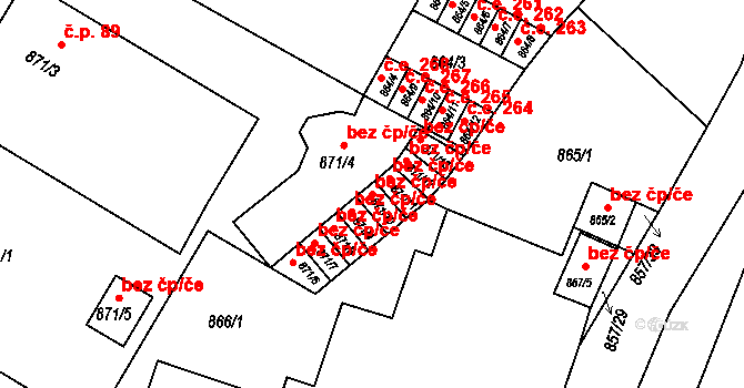 Litoměřice 52134156 na parcele st. 871/10 v KÚ Litoměřice, Katastrální mapa
