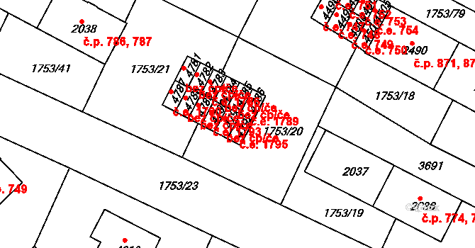 Havlíčkův Brod 1795 na parcele st. 4792 v KÚ Havlíčkův Brod, Katastrální mapa