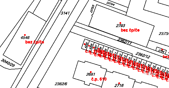 Kyjov 1008 na parcele st. 4205 v KÚ Kyjov, Katastrální mapa