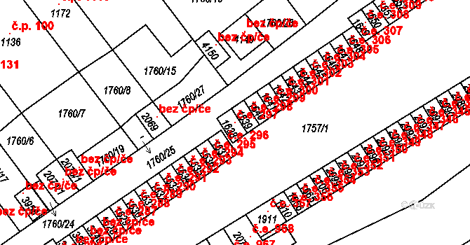 Hlinsko 43742157 na parcele st. 1638 v KÚ Hlinsko v Čechách, Katastrální mapa