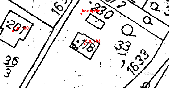 Velká Chyška 45269157 na parcele st. 118 v KÚ Velká Chyška, Katastrální mapa