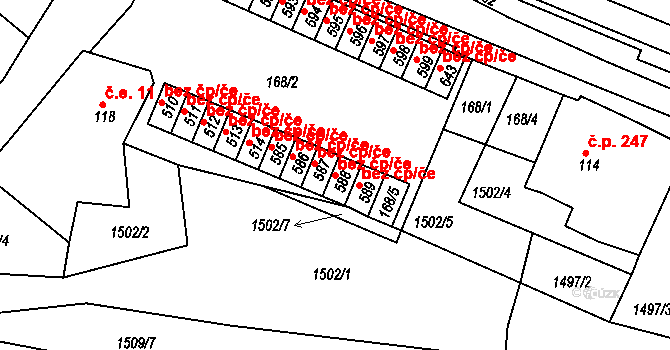 Skalná 49042157 na parcele st. 588 v KÚ Skalná, Katastrální mapa