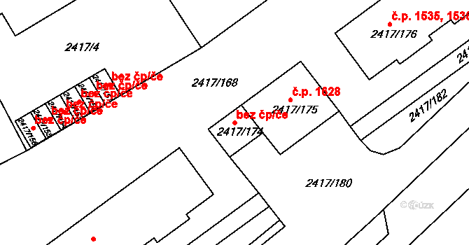 Rychnov nad Kněžnou 49175157 na parcele st. 2417/174 v KÚ Rychnov nad Kněžnou, Katastrální mapa