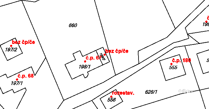 Brantice 54596157 na parcele st. 198/2 v KÚ Brantice, Katastrální mapa