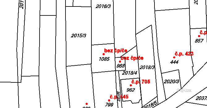 Bánov 80435157 na parcele st. 1085 v KÚ Bánov, Katastrální mapa