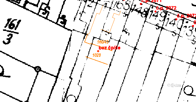 Roudnice nad Labem 88727157 na parcele st. 1028 v KÚ Podlusky, Katastrální mapa
