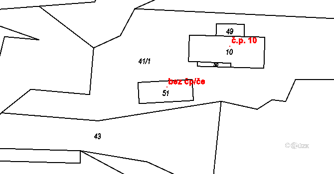 Stará Paka 115713158 na parcele st. 51 v KÚ Krsmol, Katastrální mapa