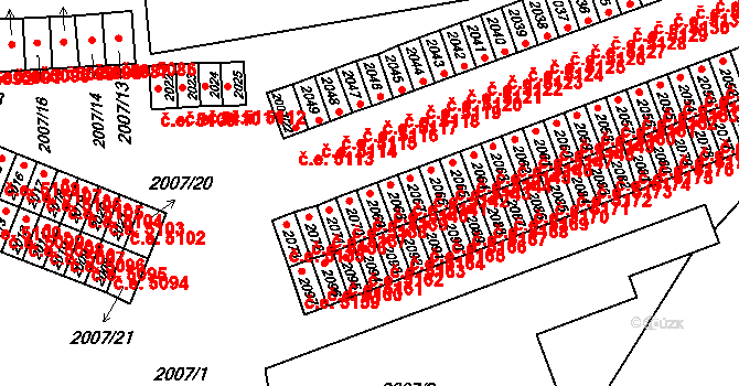 Kadaň 5139 na parcele st. 2069 v KÚ Kadaň, Katastrální mapa