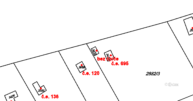 Česká Třebová 39394158 na parcele st. 3432 v KÚ Česká Třebová, Katastrální mapa