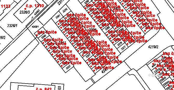 Brno 39481158 na parcele st. 3367 v KÚ Komín, Katastrální mapa