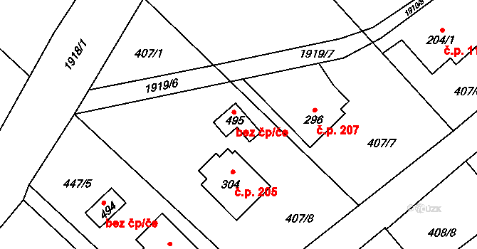 Milíkov 42286158 na parcele st. 495 v KÚ Milíkov u Jablunkova, Katastrální mapa