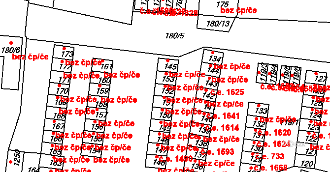 Děčín 47239158 na parcele st. 152 v KÚ Boletice nad Labem, Katastrální mapa