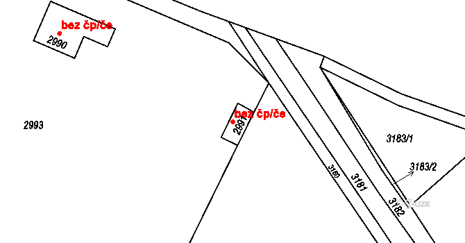 Kunovice 47251158 na parcele st. 2991 v KÚ Kunovice u Uherského Hradiště, Katastrální mapa