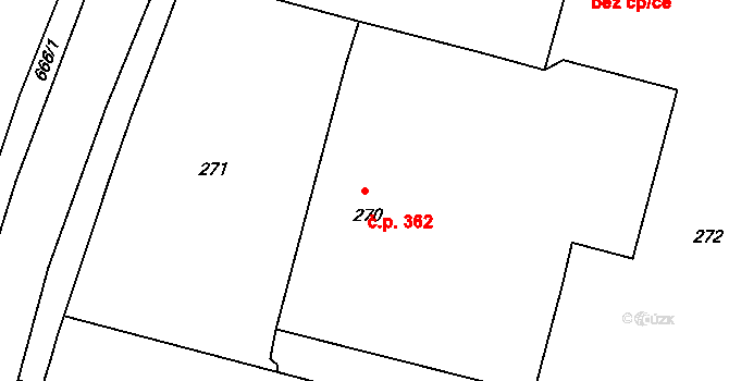 Kamenice nad Lipou 362, Katastrální mapa
