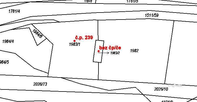 Brumov-Bylnice 88973158 na parcele st. 1983/2 v KÚ Bylnice, Katastrální mapa