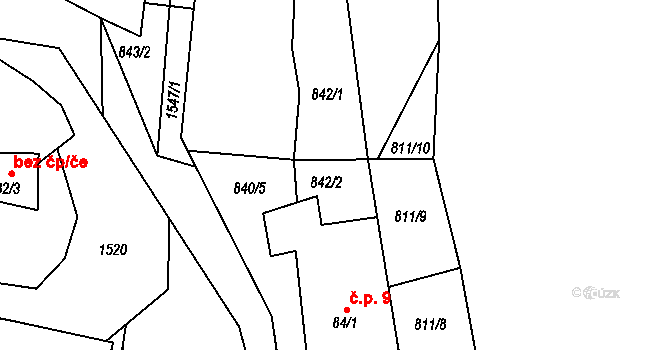 Chrast 17, Dolní Krupá na parcele st. 84/2 v KÚ Dolní Krupá u Havlíčkova Brodu, Katastrální mapa
