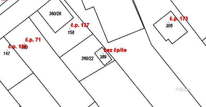 Skalice nad Svitavou 107789159 na parcele st. 389 v KÚ Skalice nad Svitavou, Katastrální mapa