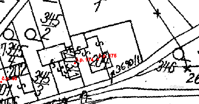 Dolní Cerekev 175 na parcele st. 204 v KÚ Dolní Cerekev, Katastrální mapa