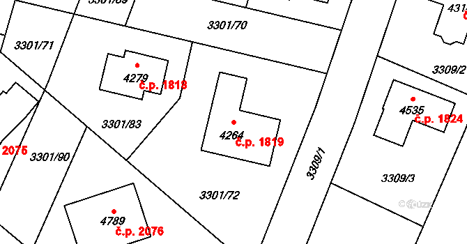 Čelákovice 1819 na parcele st. 4264 v KÚ Čelákovice, Katastrální mapa