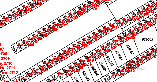 Hodonín 179 na parcele st. 4471 v KÚ Hodonín, Katastrální mapa