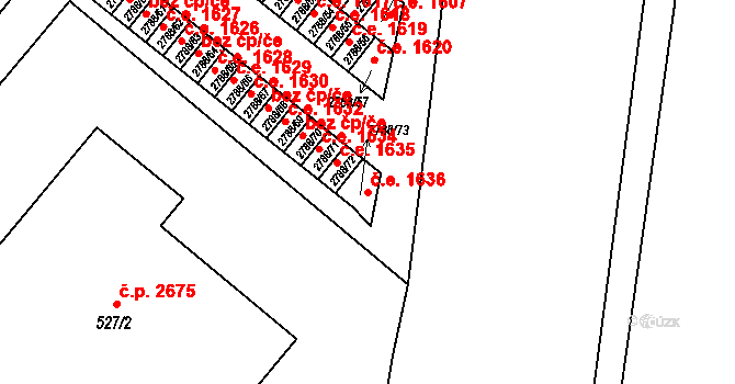 Česká Lípa 1636 na parcele st. 2788/73 v KÚ Česká Lípa, Katastrální mapa