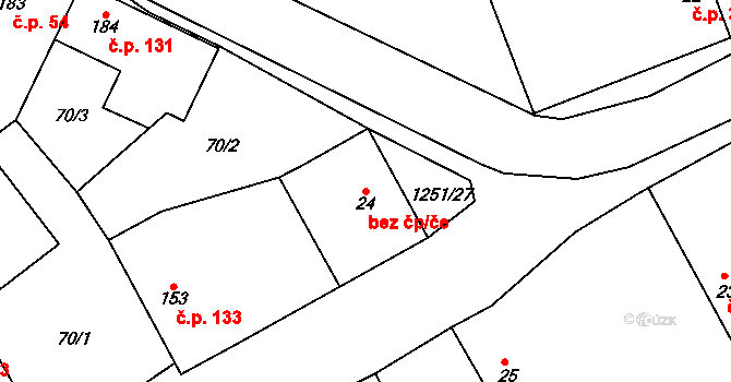 Milovice 41826159 na parcele st. 24 v KÚ Benátecká Vrutice, Katastrální mapa