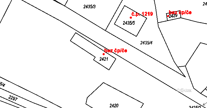 Třešť 43481159 na parcele st. 2421 v KÚ Třešť, Katastrální mapa