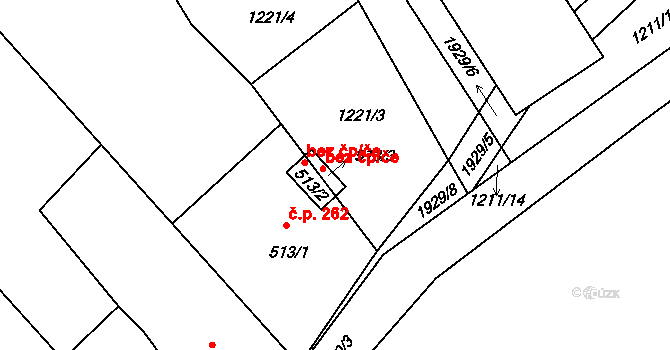 Třinec 46461159 na parcele st. 513/3 v KÚ Konská, Katastrální mapa