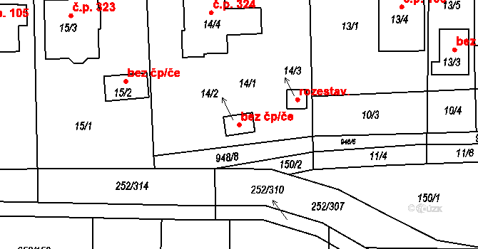 Litvínovice 48289159 na parcele st. 14/2 v KÚ Litvínovice, Katastrální mapa