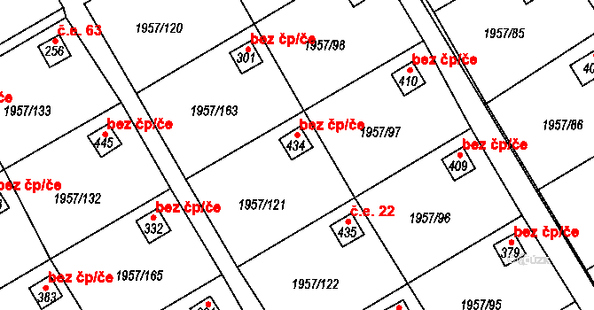 Bílovec 48816159 na parcele st. 434 v KÚ Stará Ves u Bílovce, Katastrální mapa