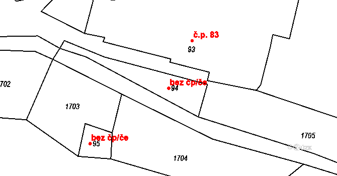 Libice nad Doubravou 49603159 na parcele st. 94 v KÚ Libice nad Doubravou, Katastrální mapa