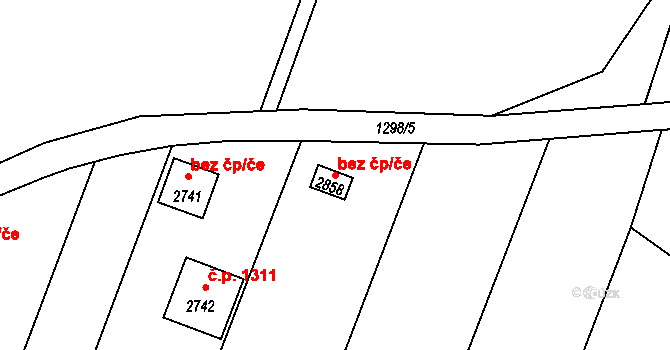 Přeštice 78005159 na parcele st. 2858 v KÚ Přeštice, Katastrální mapa