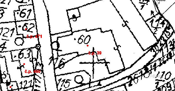 Libina 39 na parcele st. 5091 v KÚ Horní Libina, Katastrální mapa