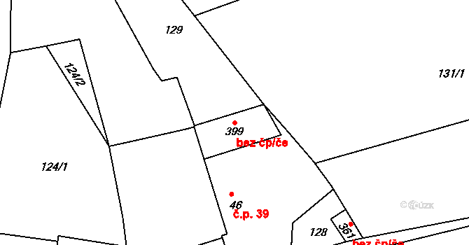 Krakovany 88200159 na parcele st. 399 v KÚ Krakovany, Katastrální mapa