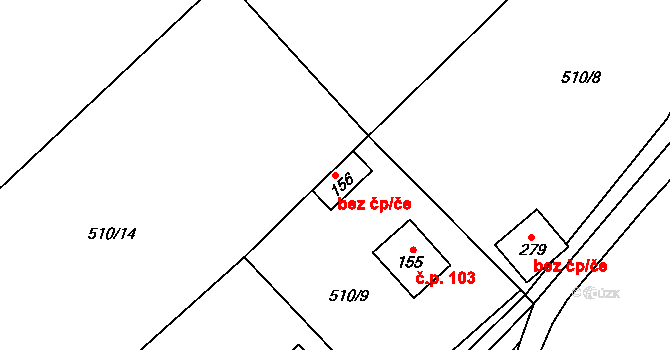 Jeníkov 38056160 na parcele st. 156 v KÚ Jeníkov u Hlinska, Katastrální mapa