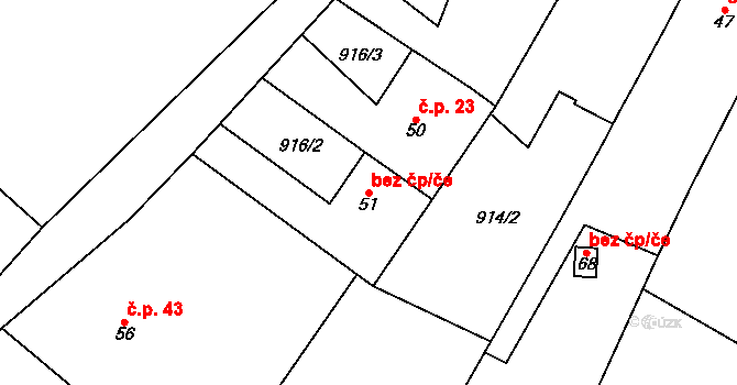 Lhota u Lysic 39827160 na parcele st. 51 v KÚ Lhota u Lysic, Katastrální mapa