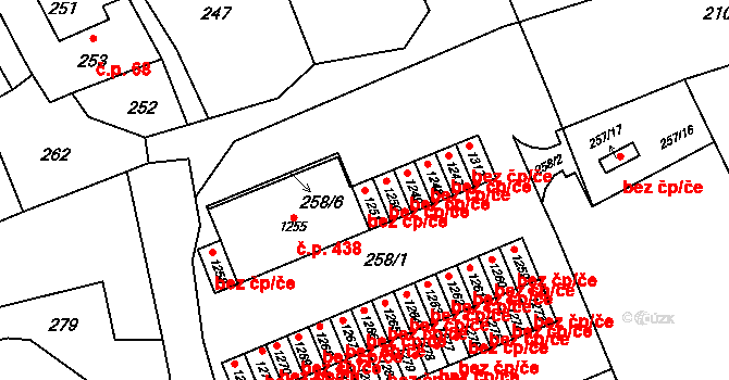 Grygov 43535160 na parcele st. 1251 v KÚ Grygov, Katastrální mapa
